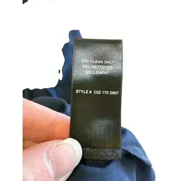 - Rebecca Taylor Sateen A-Line Midi Dress in Navy, Size S. NWT - Picture 8 of 8